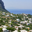 Vista panoramica di Capri nei pressi della piazzetta